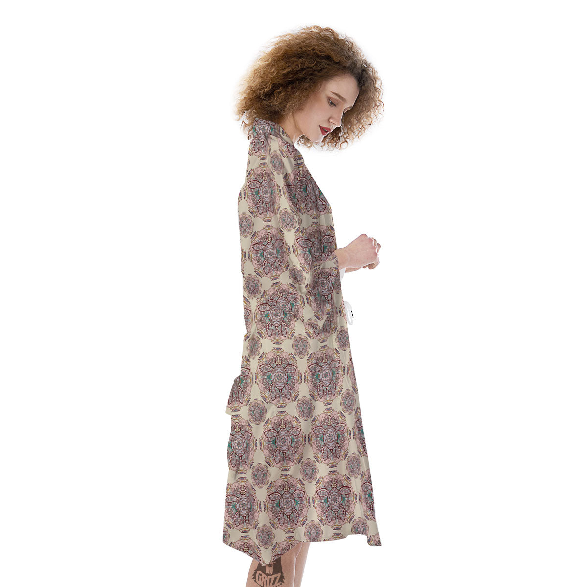 Sea Turtles Ethnic Print Kimono-grizzshop