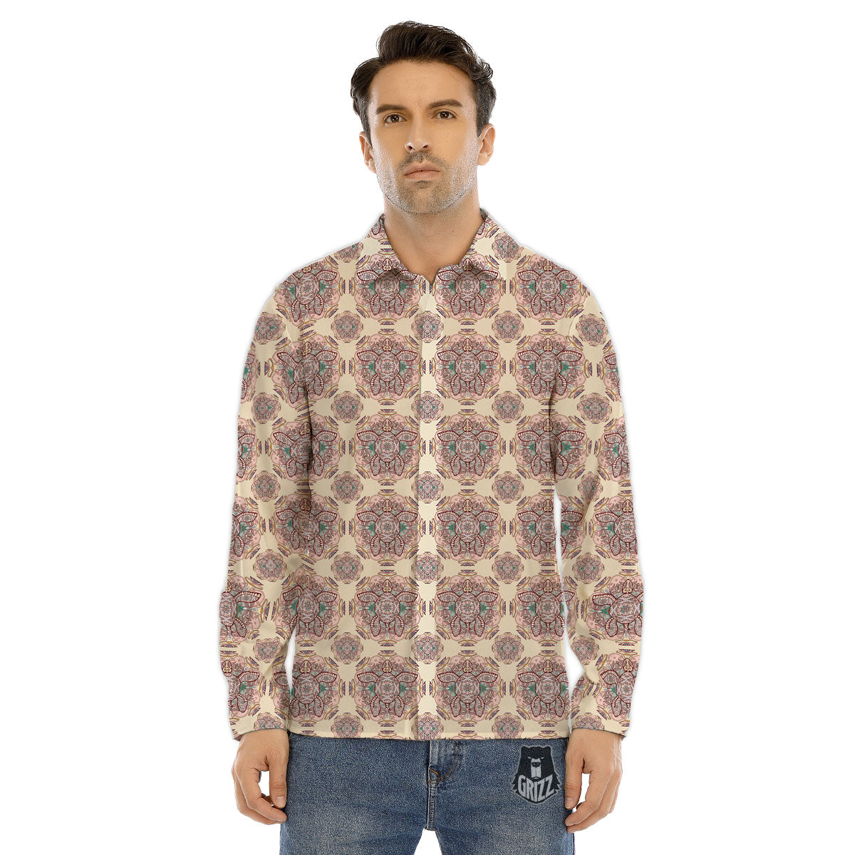 Sea Turtles Ethnic Print Men's Dress Shirts-grizzshop