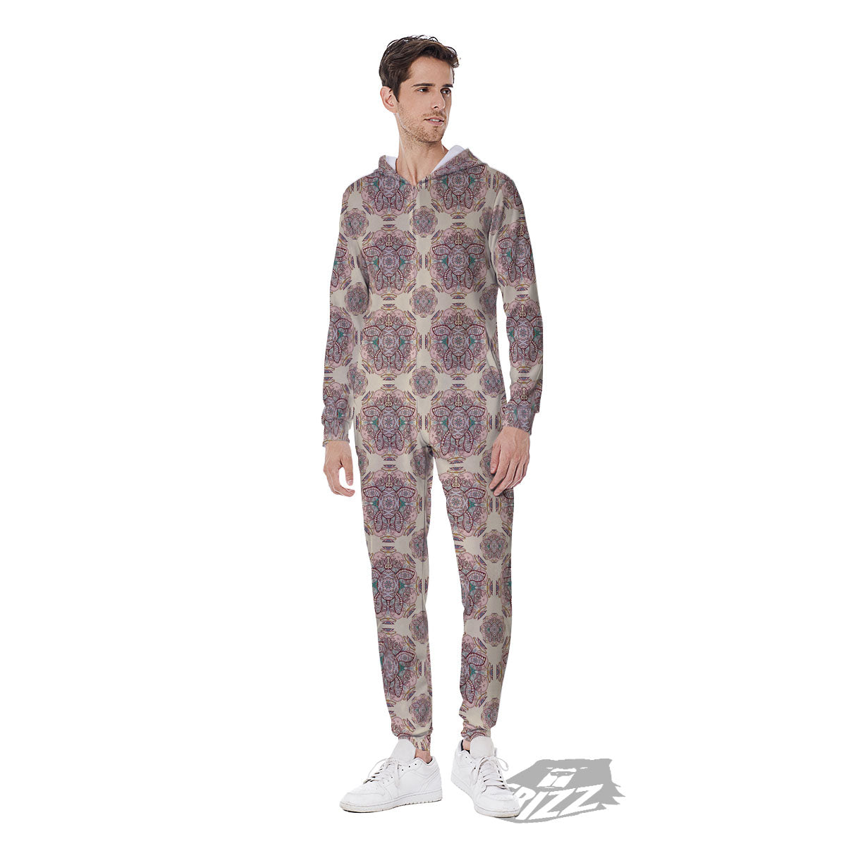 Sea Turtles Ethnic Print Men's Jumpsuit-grizzshop