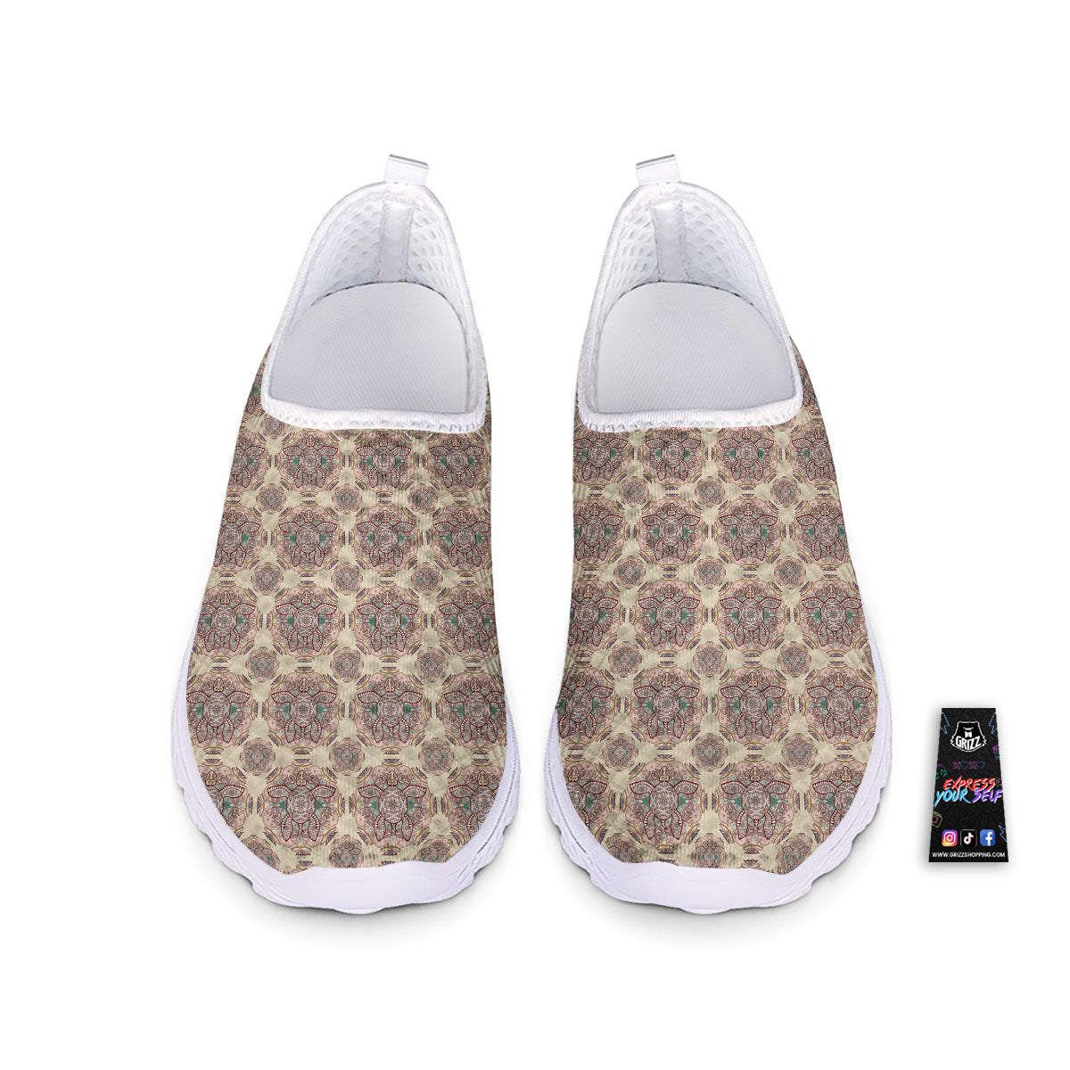 Sea Turtles Ethnic Print Nurse Shoes-grizzshop