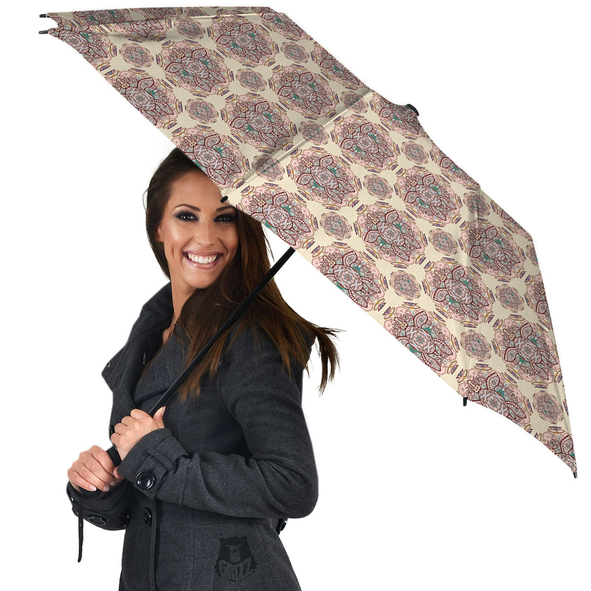 Sea Turtles Ethnic Print Umbrella-grizzshop