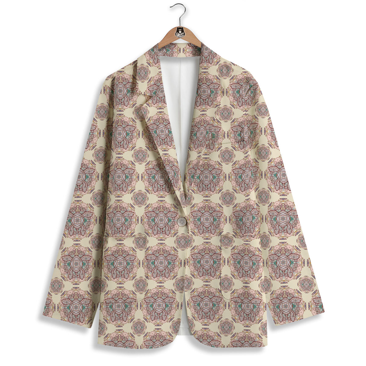 Sea Turtles Ethnic Print Women's Blazer-grizzshop