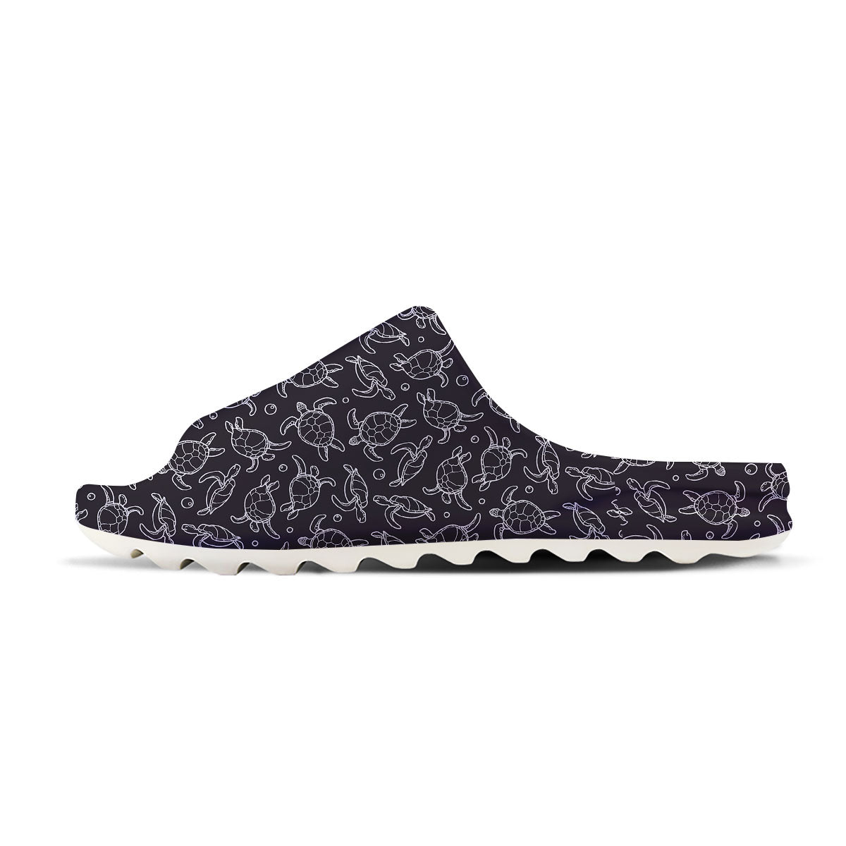 Sea Turtle Black And White Print Pattern Sandals-grizzshop