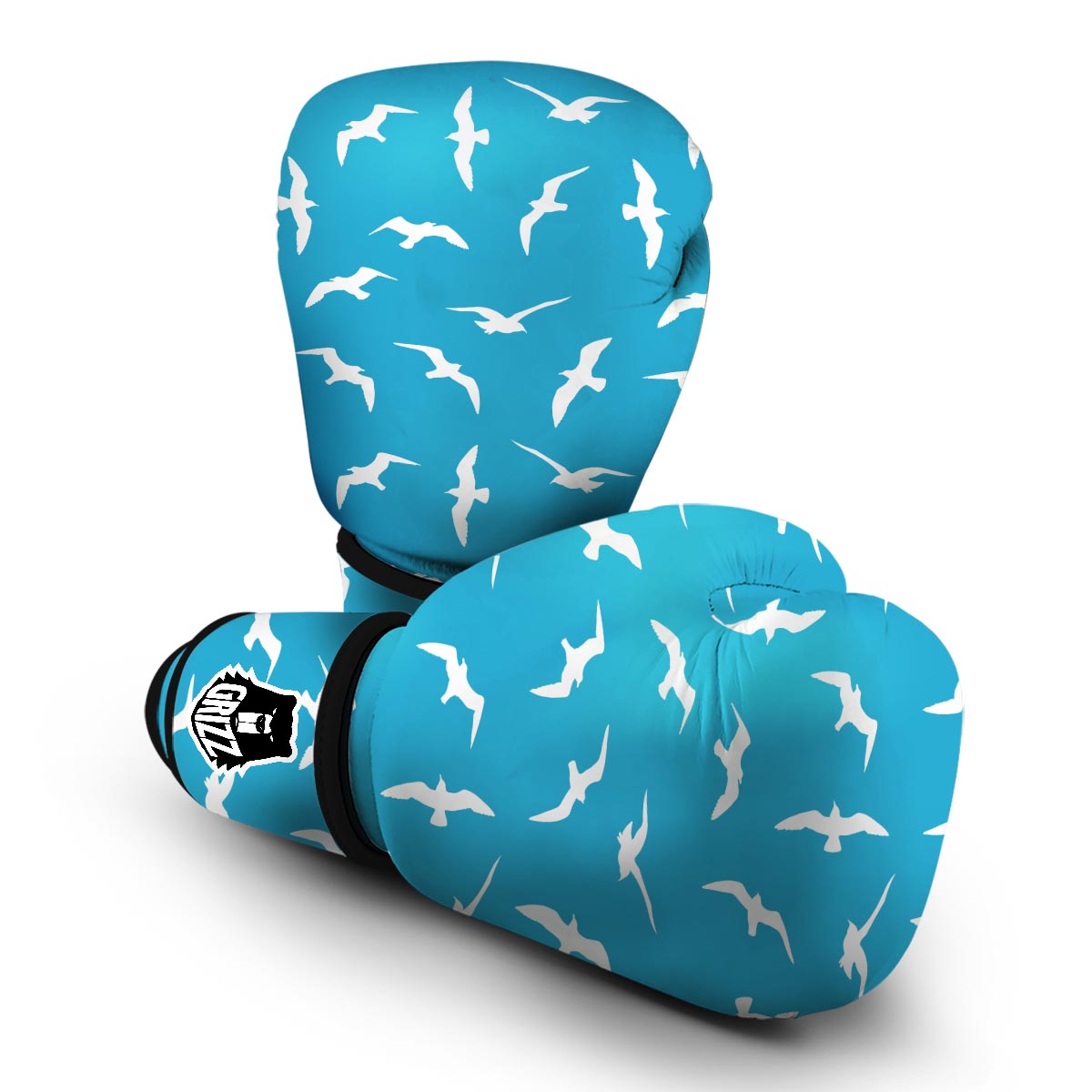 Seagull Pattern Print Boxing Gloves-grizzshop