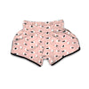 Seagull Pink Pattern Print Muay Thai Boxing Shorts-grizzshop