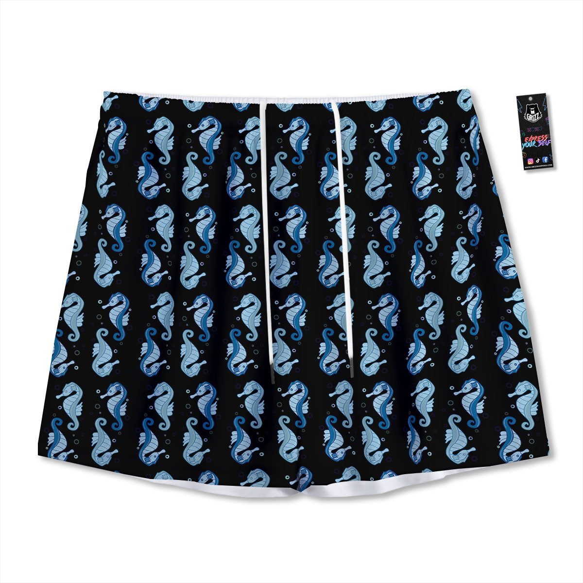 Rat Cute Print Pattern Mesh Shorts