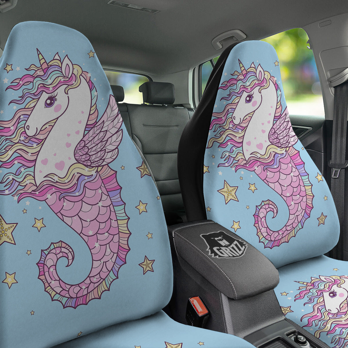 Seahorse Colorful Print Car Seat Covers-grizzshop