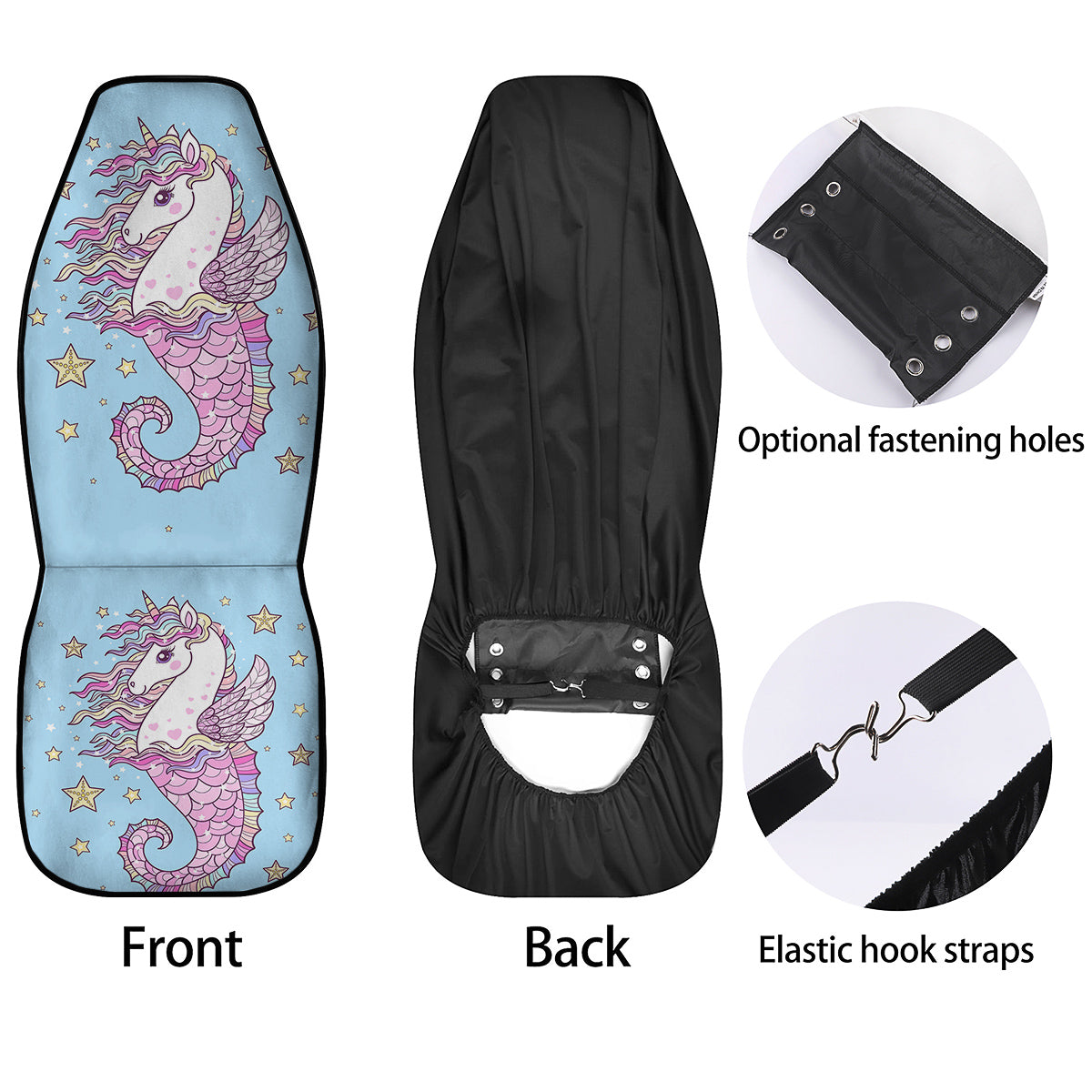 Seahorse Colorful Print Car Seat Covers-grizzshop