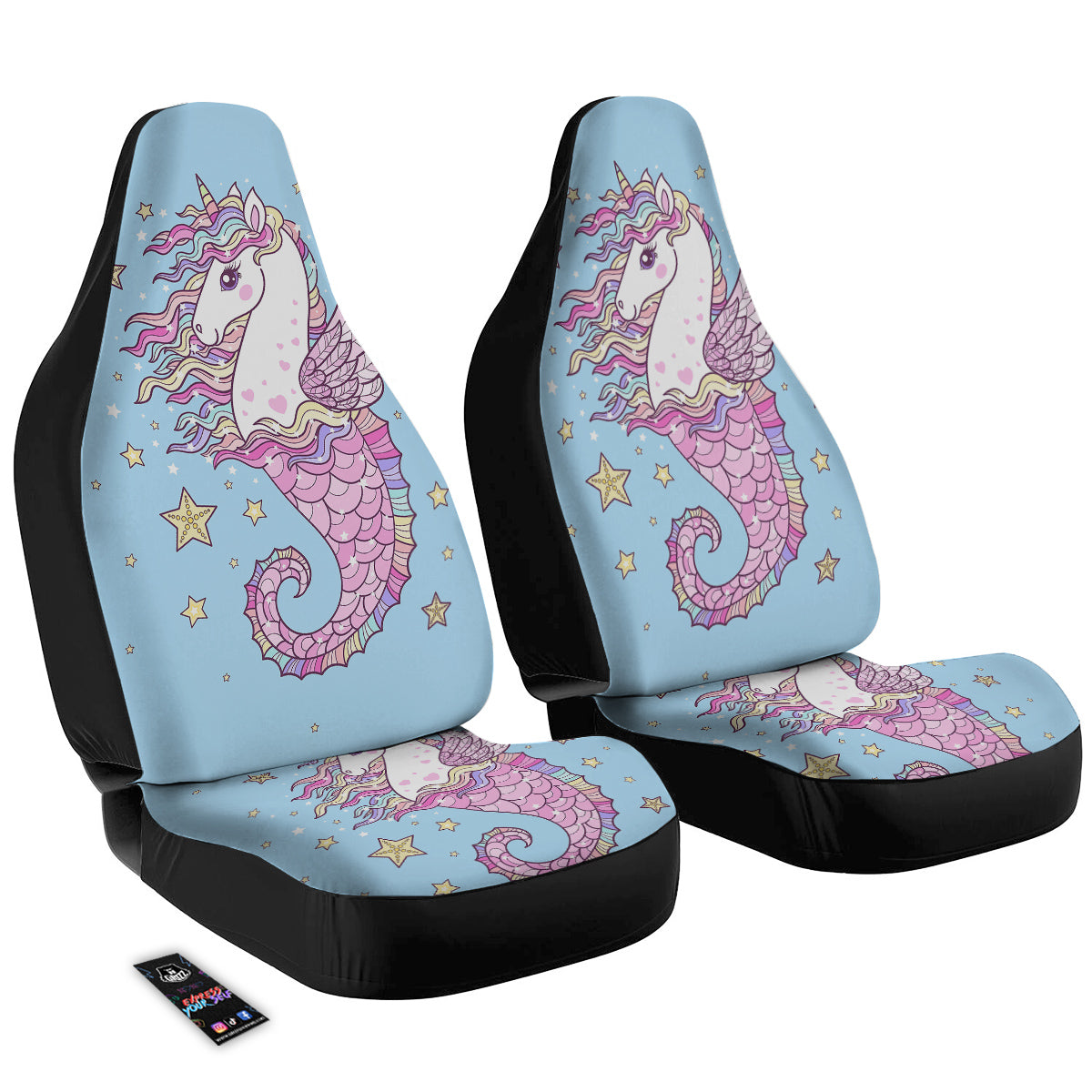 Seahorse Colorful Print Car Seat Covers-grizzshop