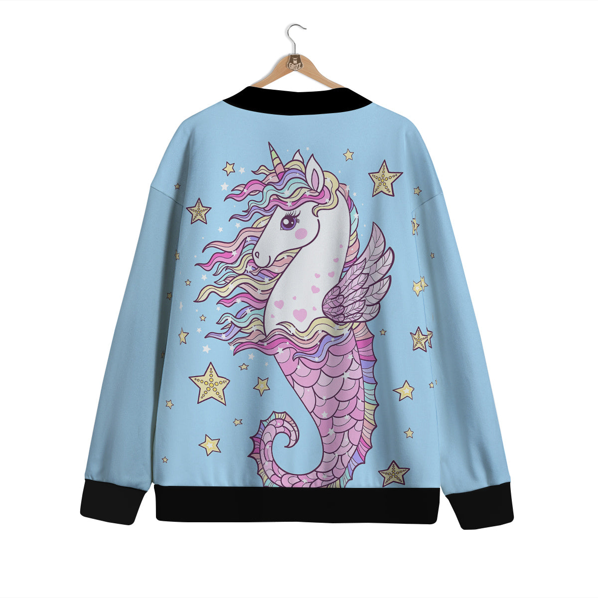 Seahorse Colorful Print Cardigan-grizzshop