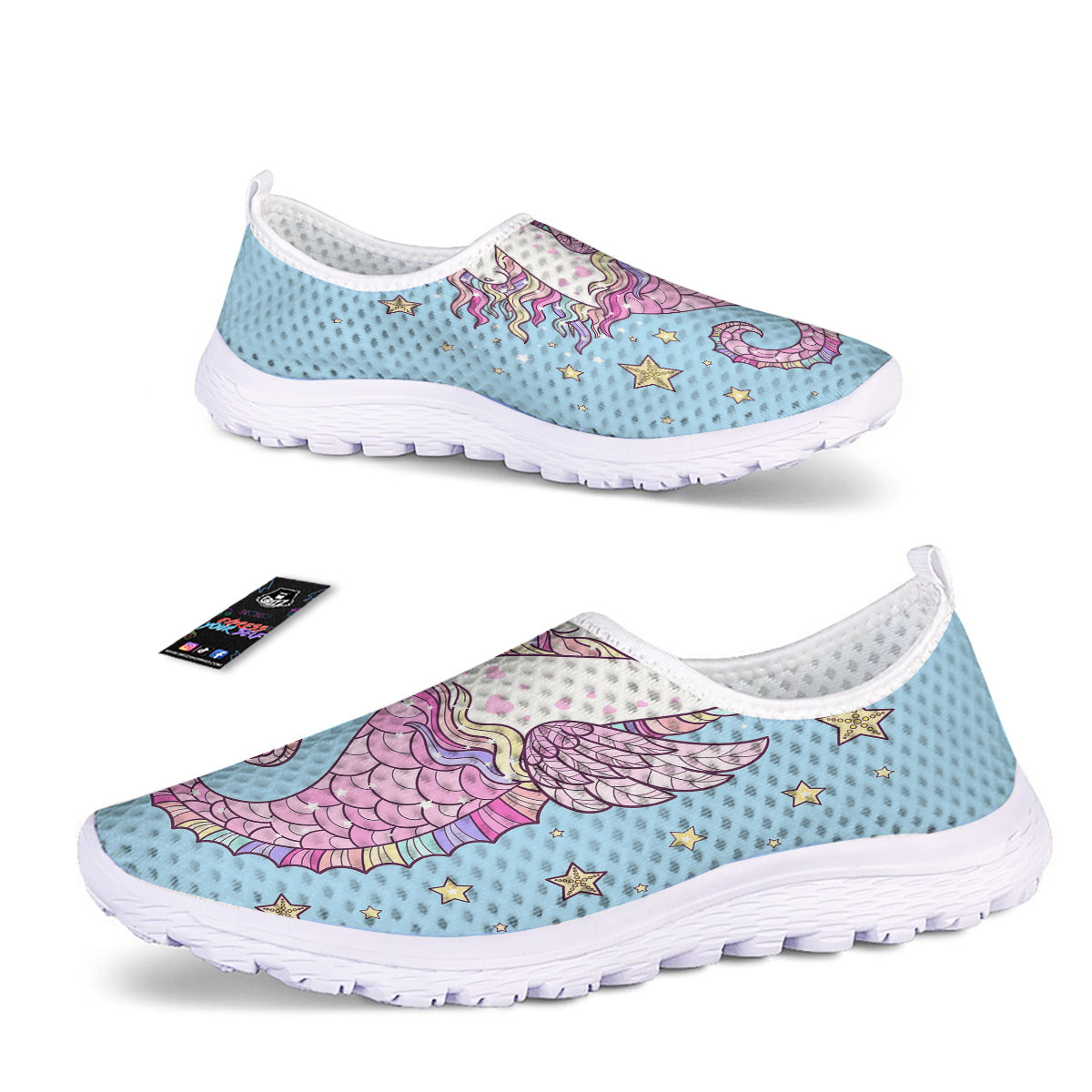 Seahorse Colorful Print Nurse Shoes-grizzshop