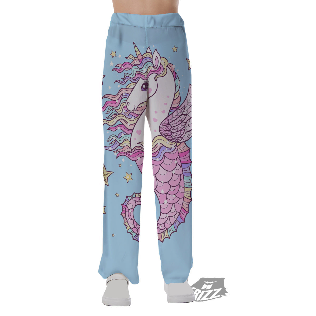 Seahorse Colorful Print Pajama Pants-grizzshop
