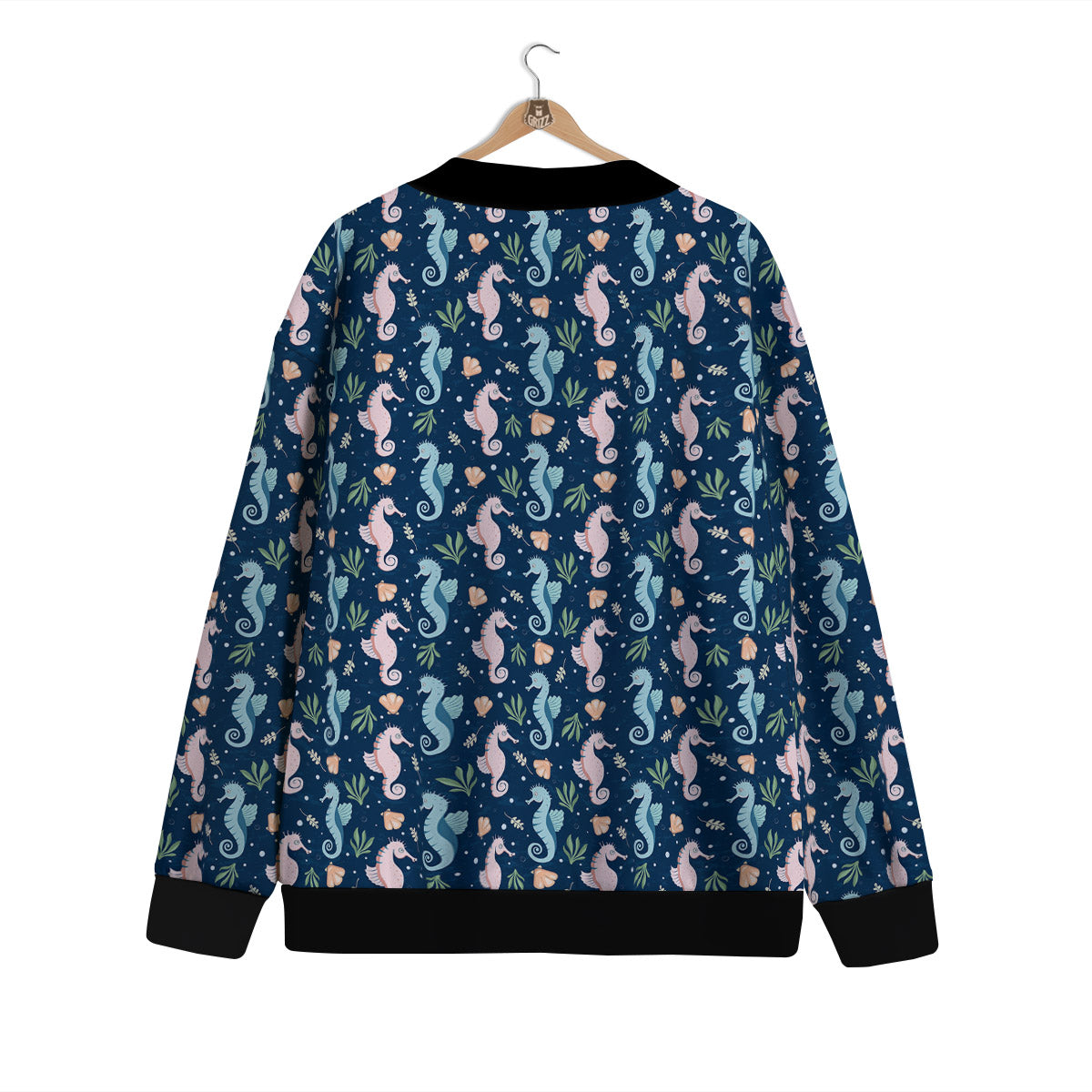 Seahorse Colorful Print Pattern Cardigan-grizzshop