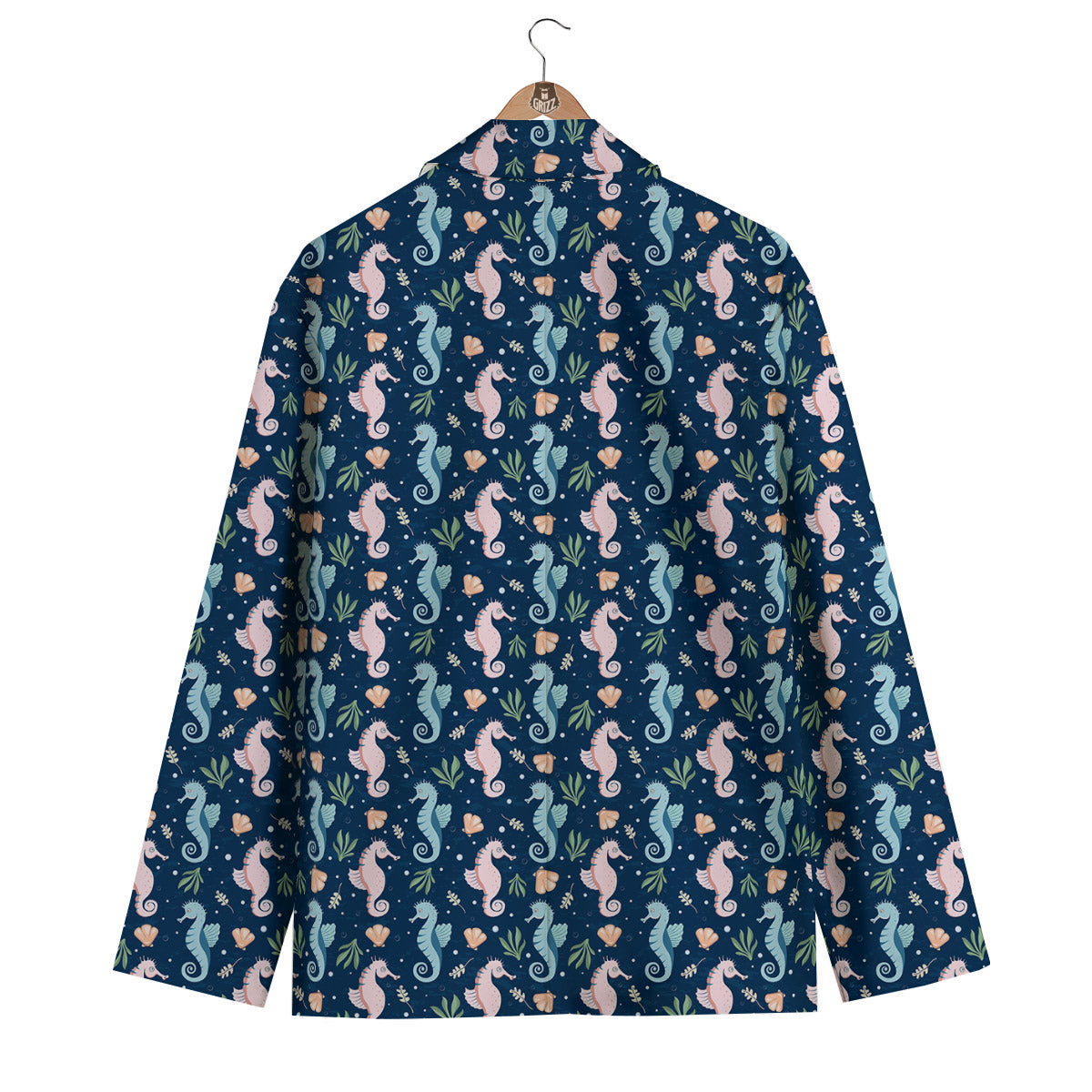 Seahorse Colorful Print Pattern Men's Blazer-grizzshop
