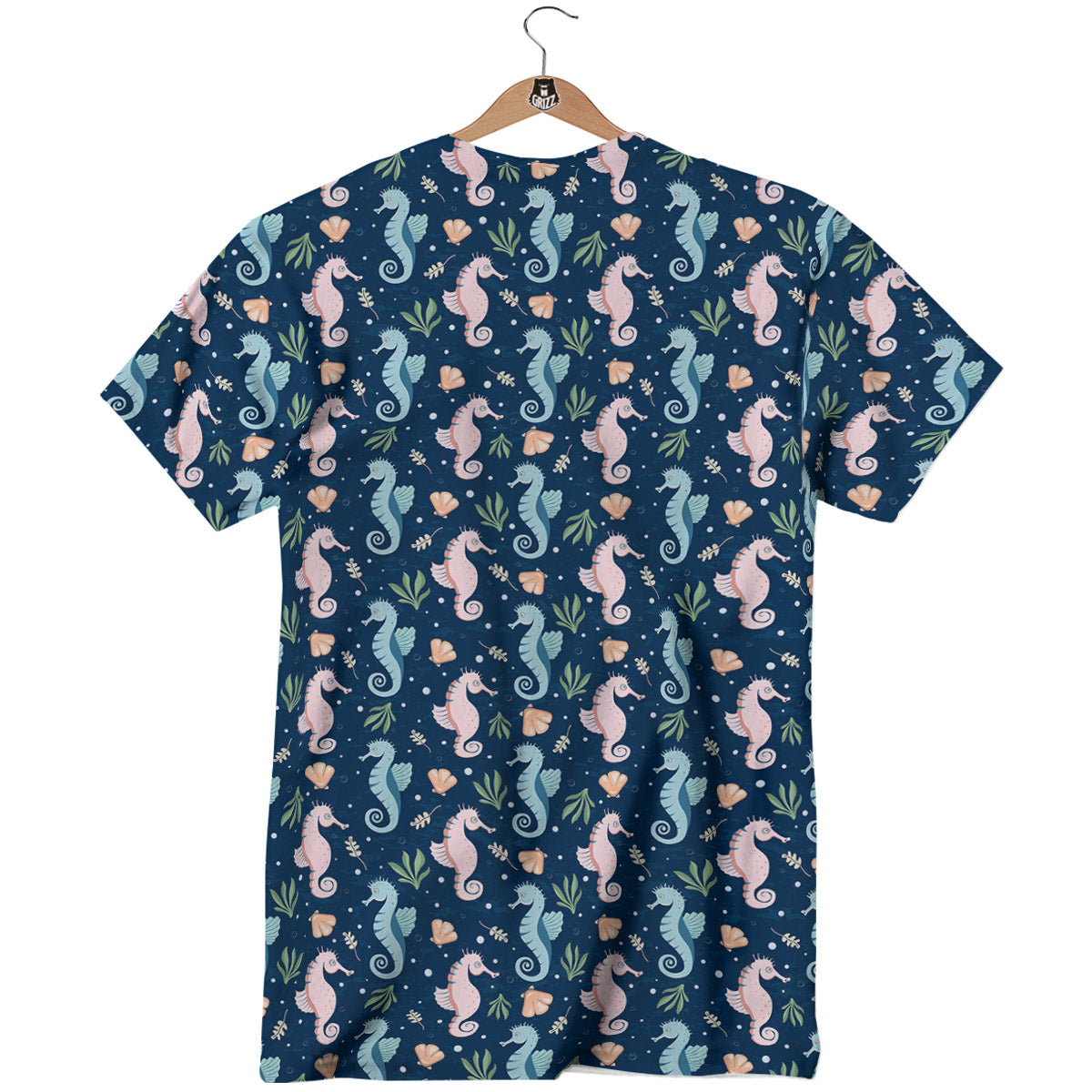 Seahorse Colorful Print Pattern T-Shirt-grizzshop