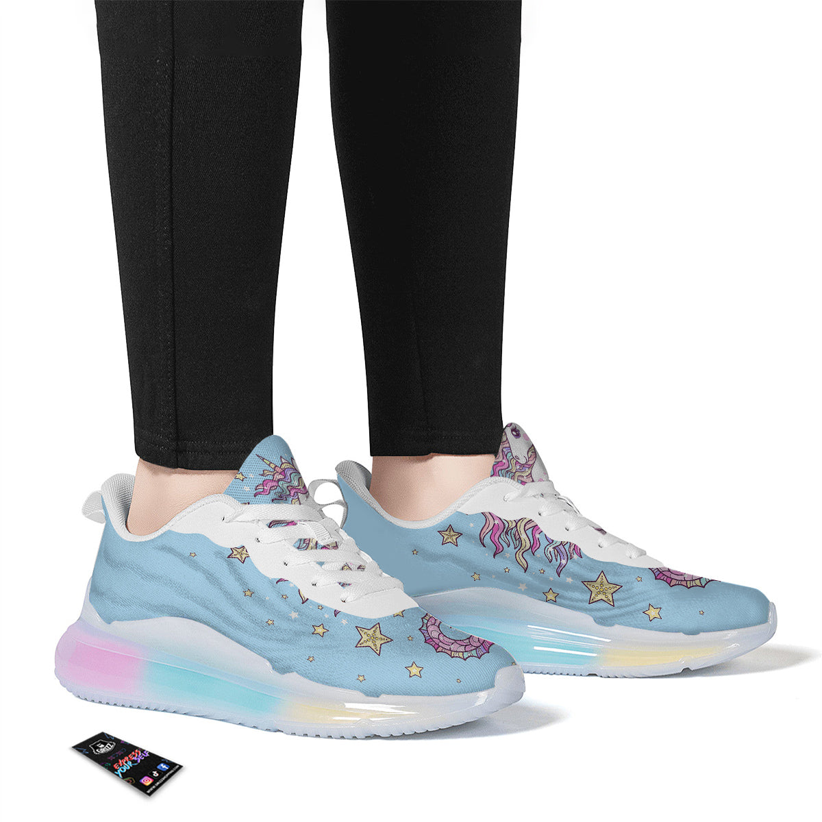Seahorse Colorful Print Running Sneakers-grizzshop