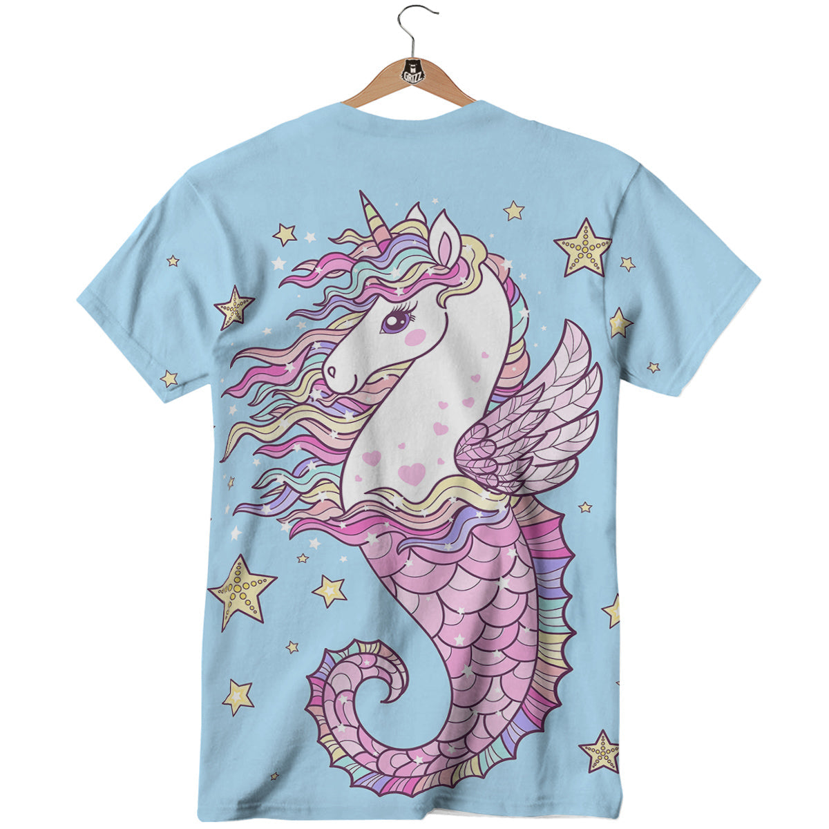 Seahorse Colorful Print T-Shirt-grizzshop