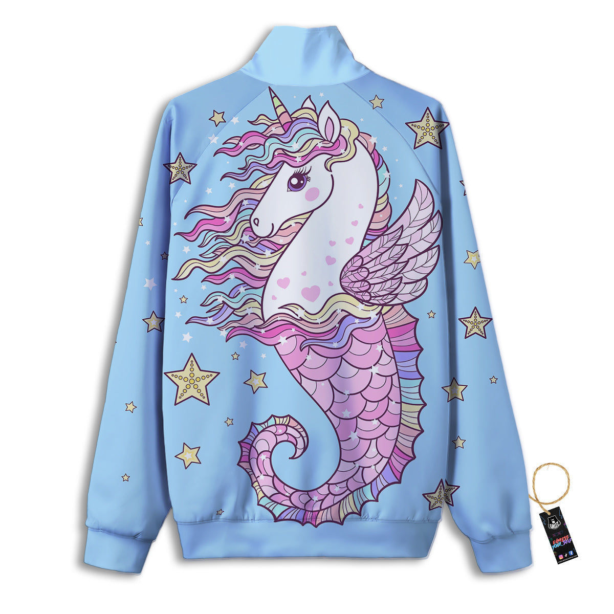 Seahorse Colorful Print Track Jacket-grizzshop