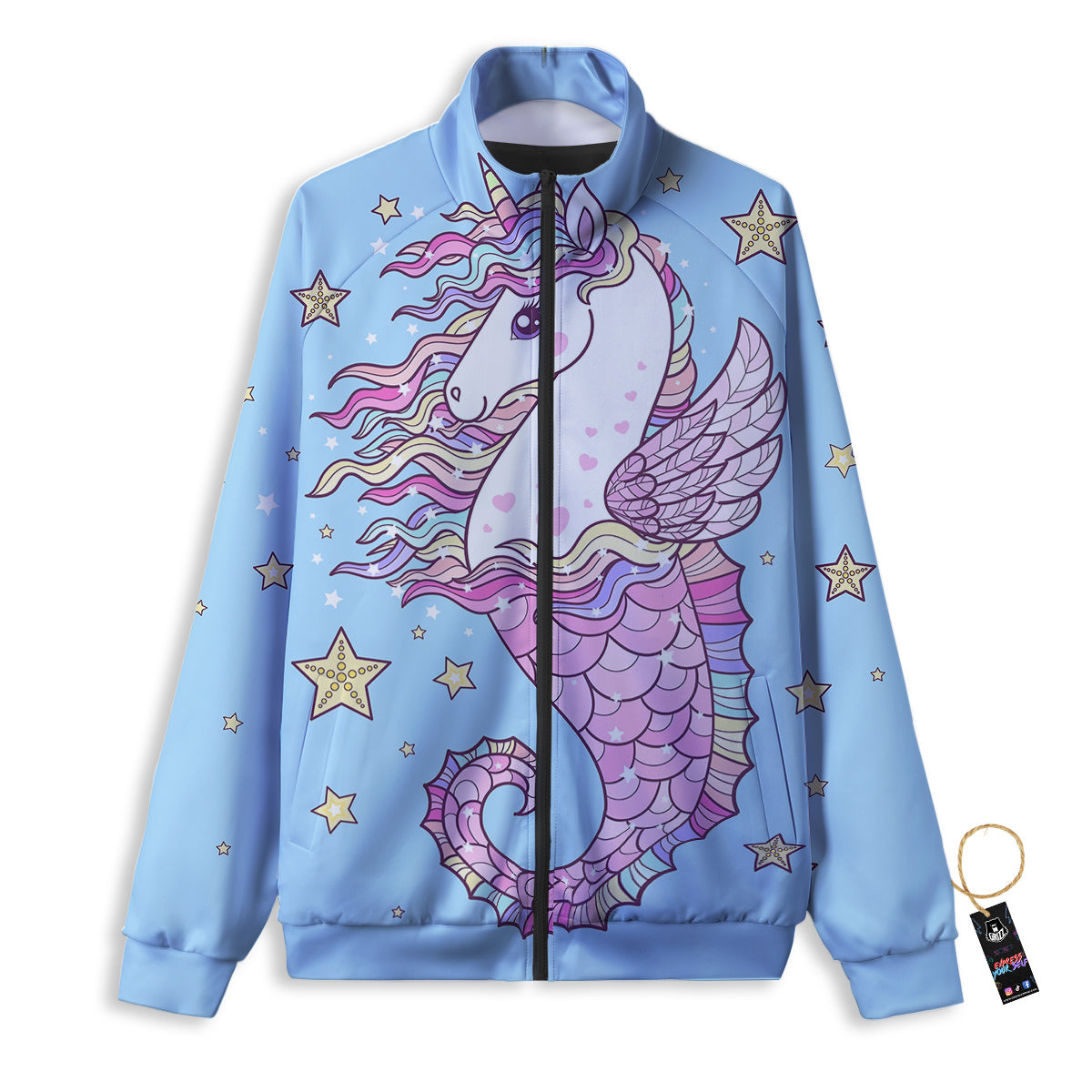 Seahorse Colorful Print Track Jacket-grizzshop