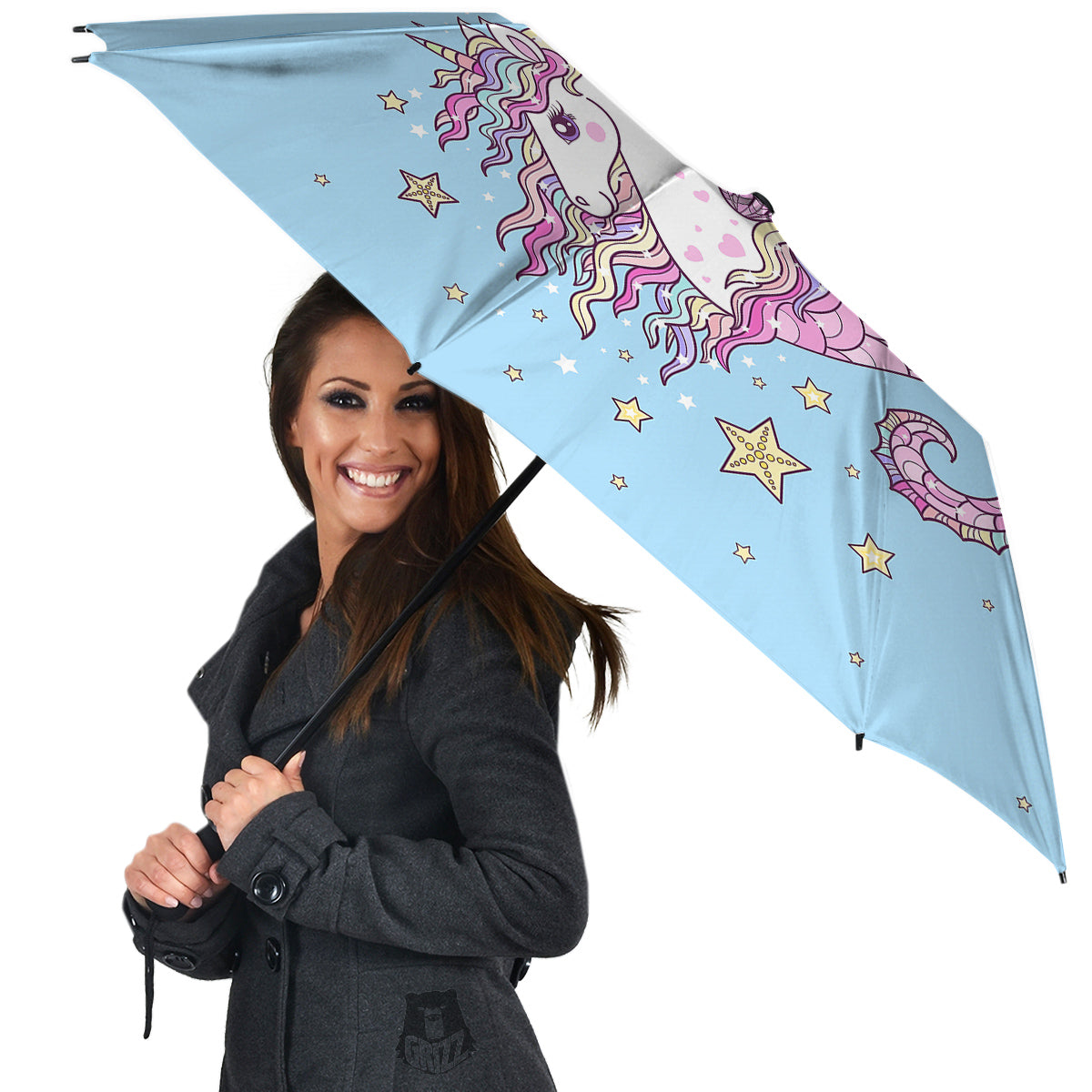Seahorse Colorful Print Umbrella-grizzshop