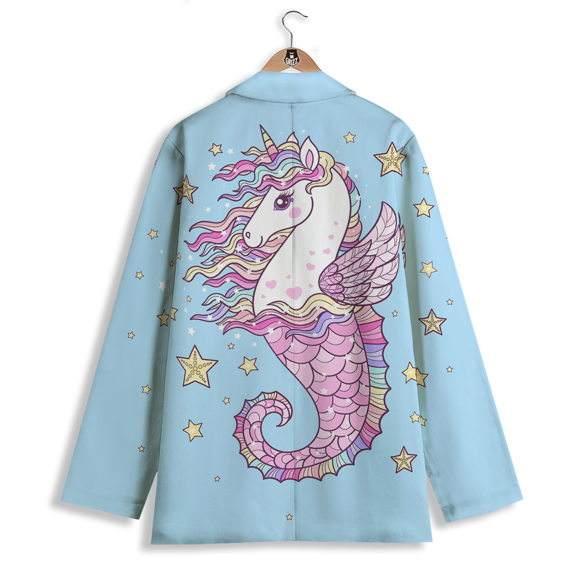Seahorse Colorful Print Women's Blazer-grizzshop