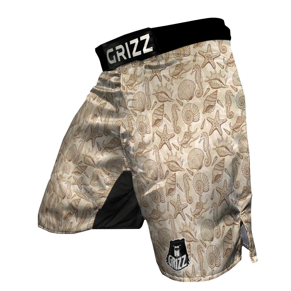 Seahorse Pattern Print MMA Shorts-grizzshop