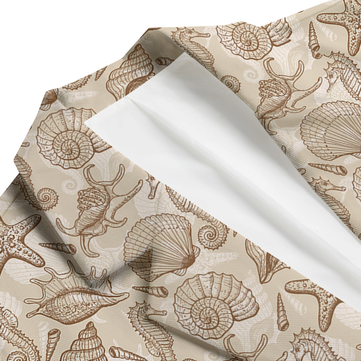 Seahorse Pattern Print Men's Blazer-grizzshop