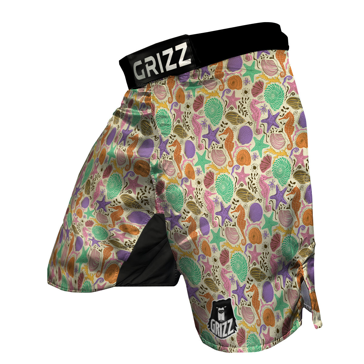 Seahorse Print Pattern MMA Shorts-grizzshop