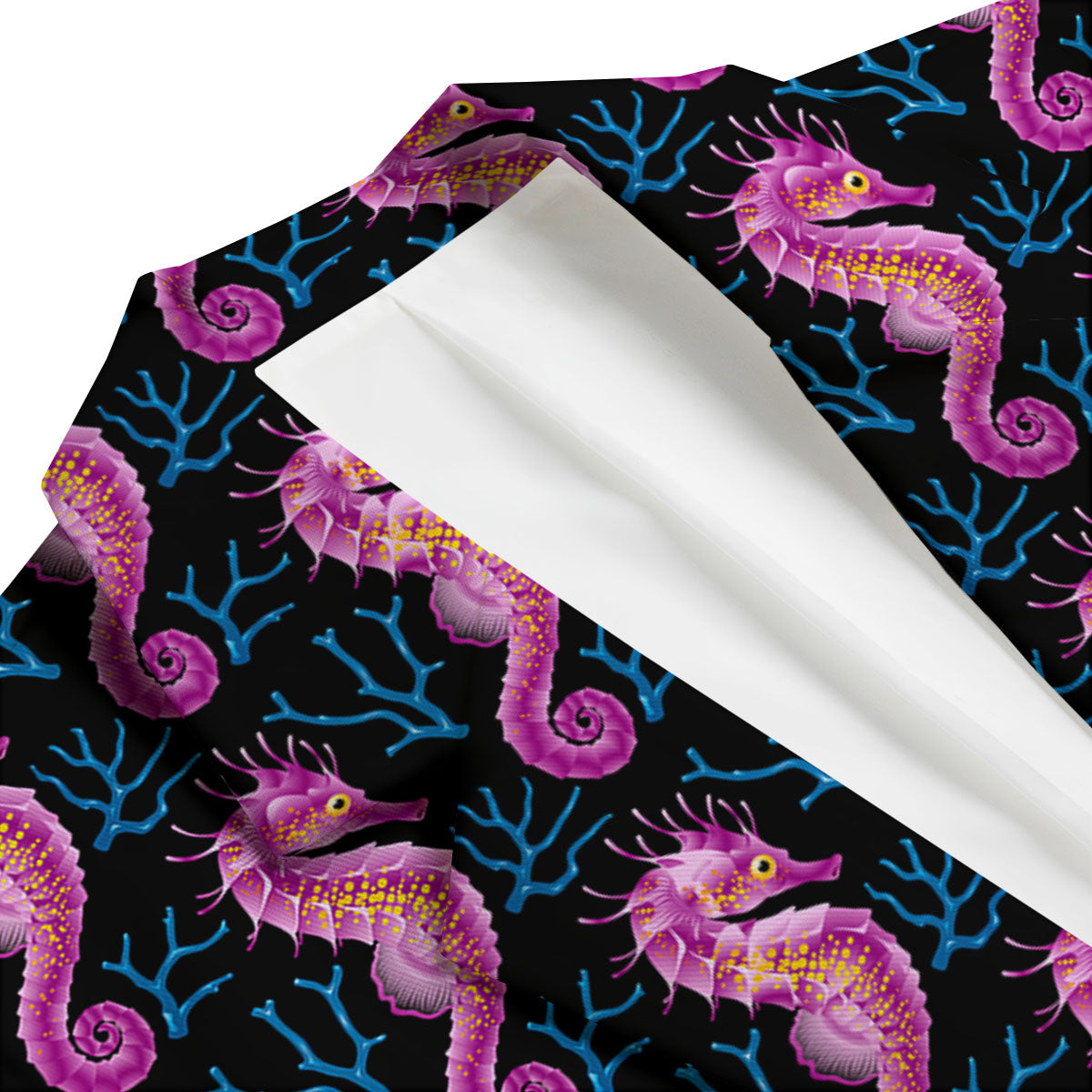 Seahorse Purple Print Pattern Men's Blazer-grizzshop