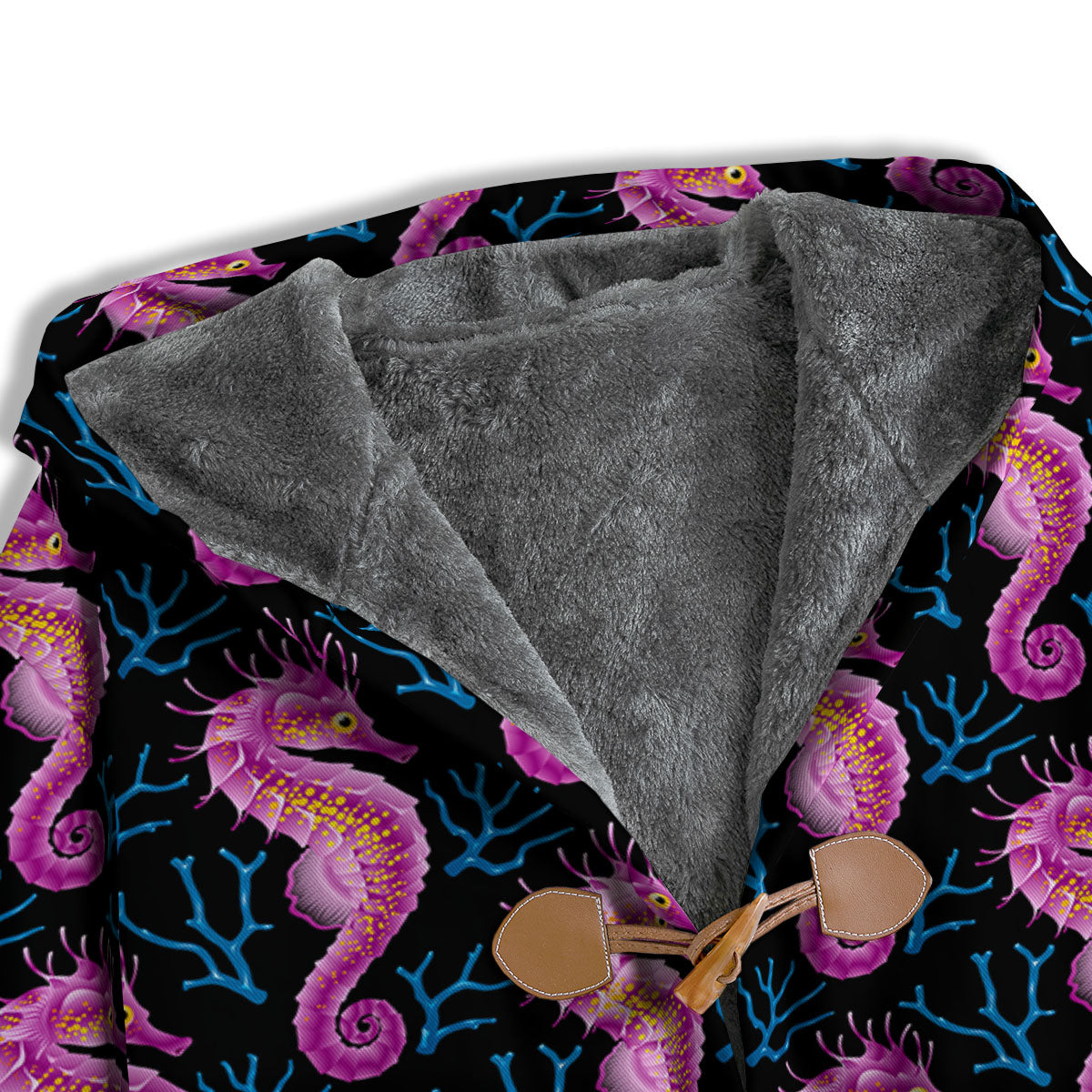 Seahorse Purple Print Pattern Men's Windbreaker Jacket-grizzshop