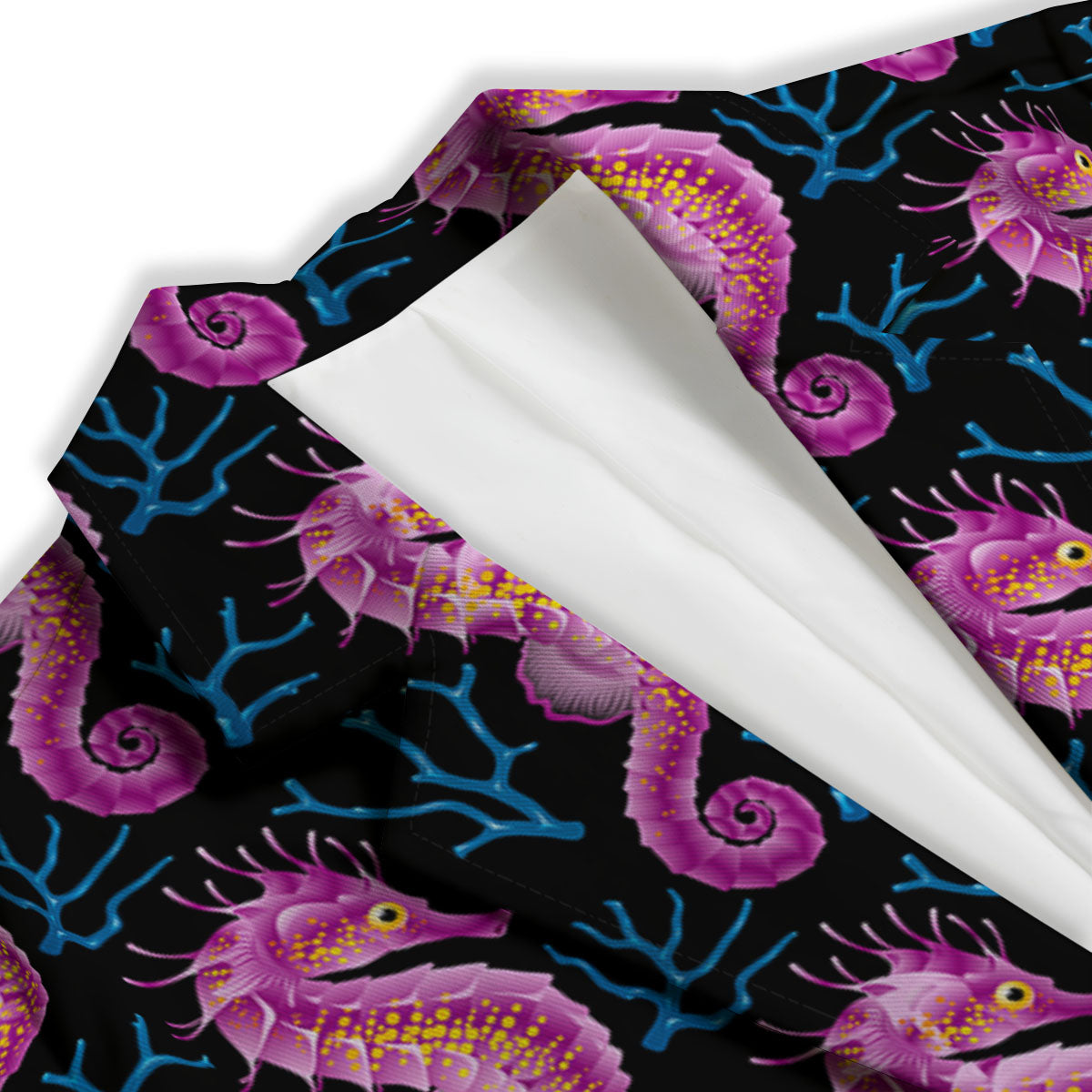 Seahorse Purple Print Pattern Women's Blazer-grizzshop