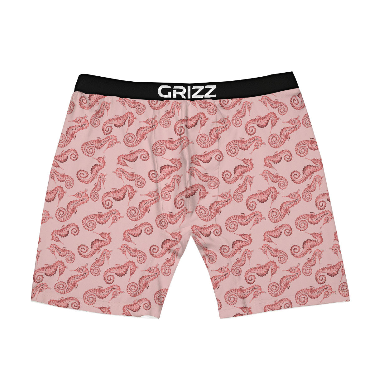Seahorse Watercolor Print Pattern Boxer Briefs-grizzshop