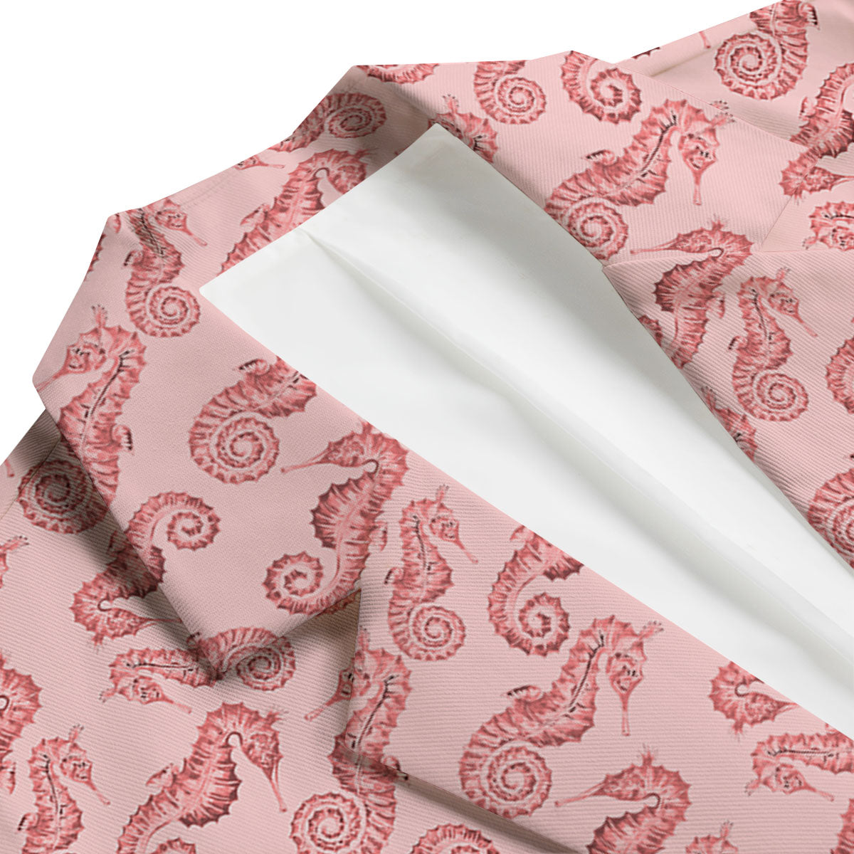 Seahorse Watercolor Print Pattern Men's Blazer-grizzshop