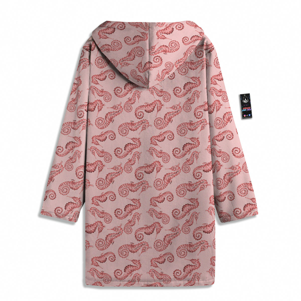 Seahorse Watercolor Print Pattern Men's Windbreaker Jacket-grizzshop
