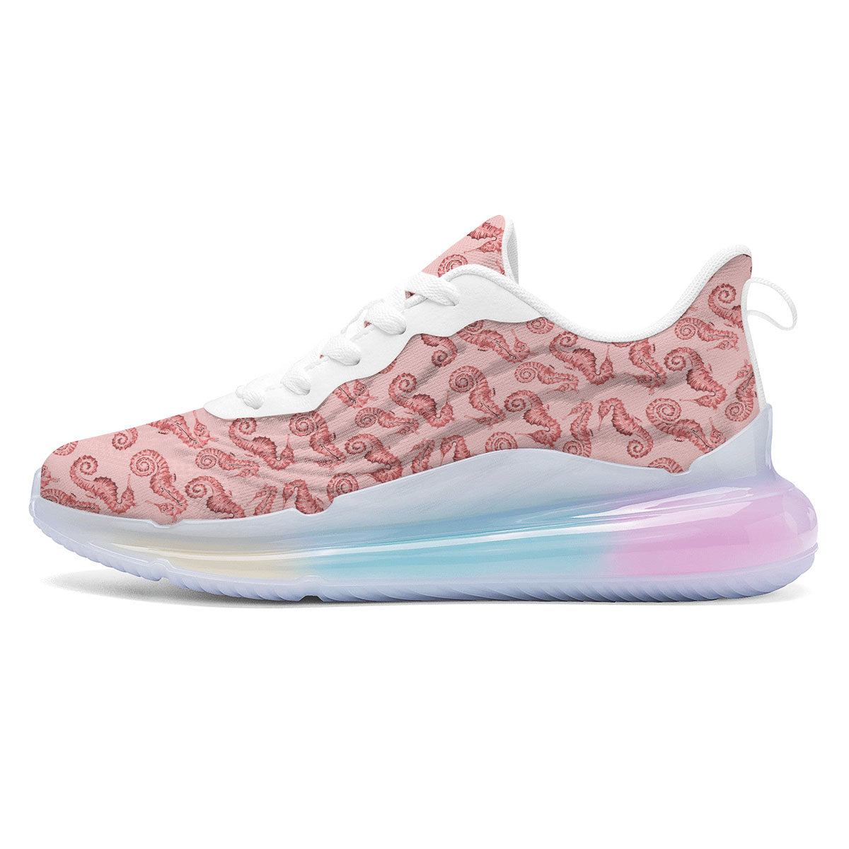 Seahorse Watercolor Print Pattern Running Sneakers-grizzshop