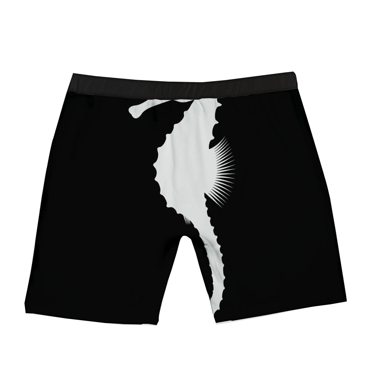 Seahorse White And Black Print Boxer Briefs-grizzshop