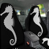 Seahorse White And Black Print Car Seat Covers-grizzshop