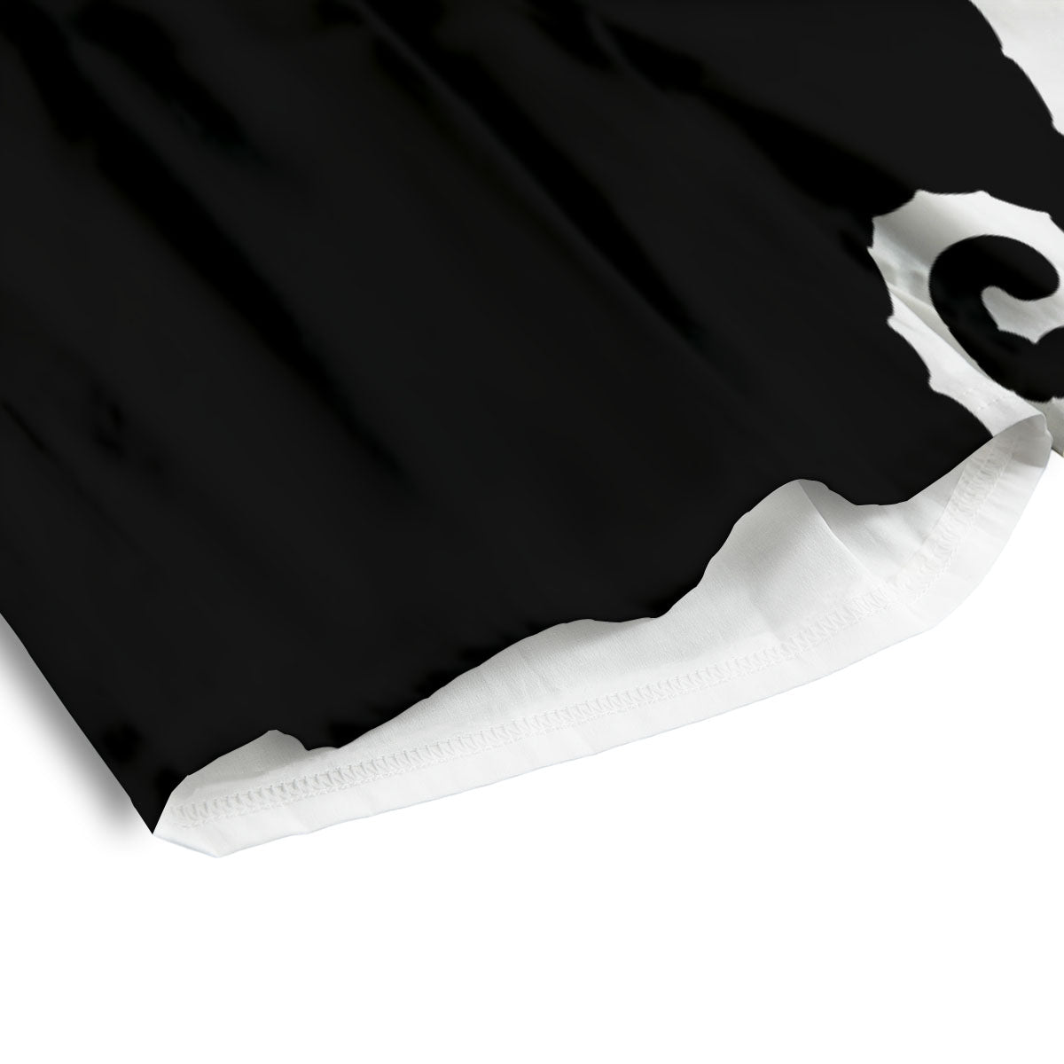 Seahorse White And Black Print Men's Athletic Shorts