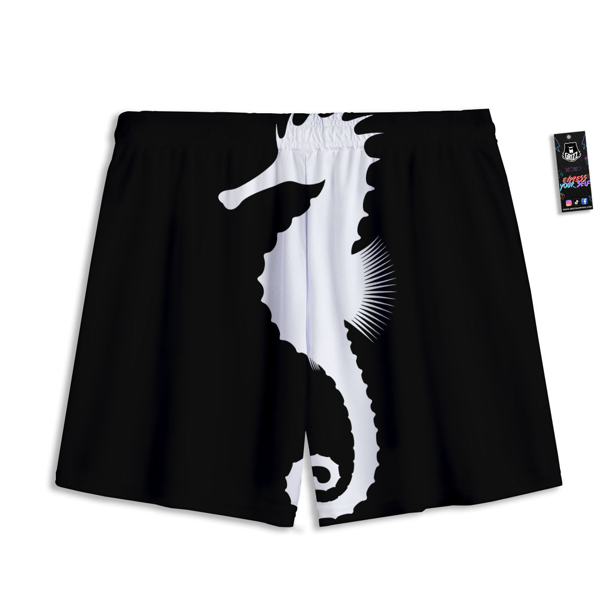 Santa Claus Cute Print Pattern Mesh Shorts