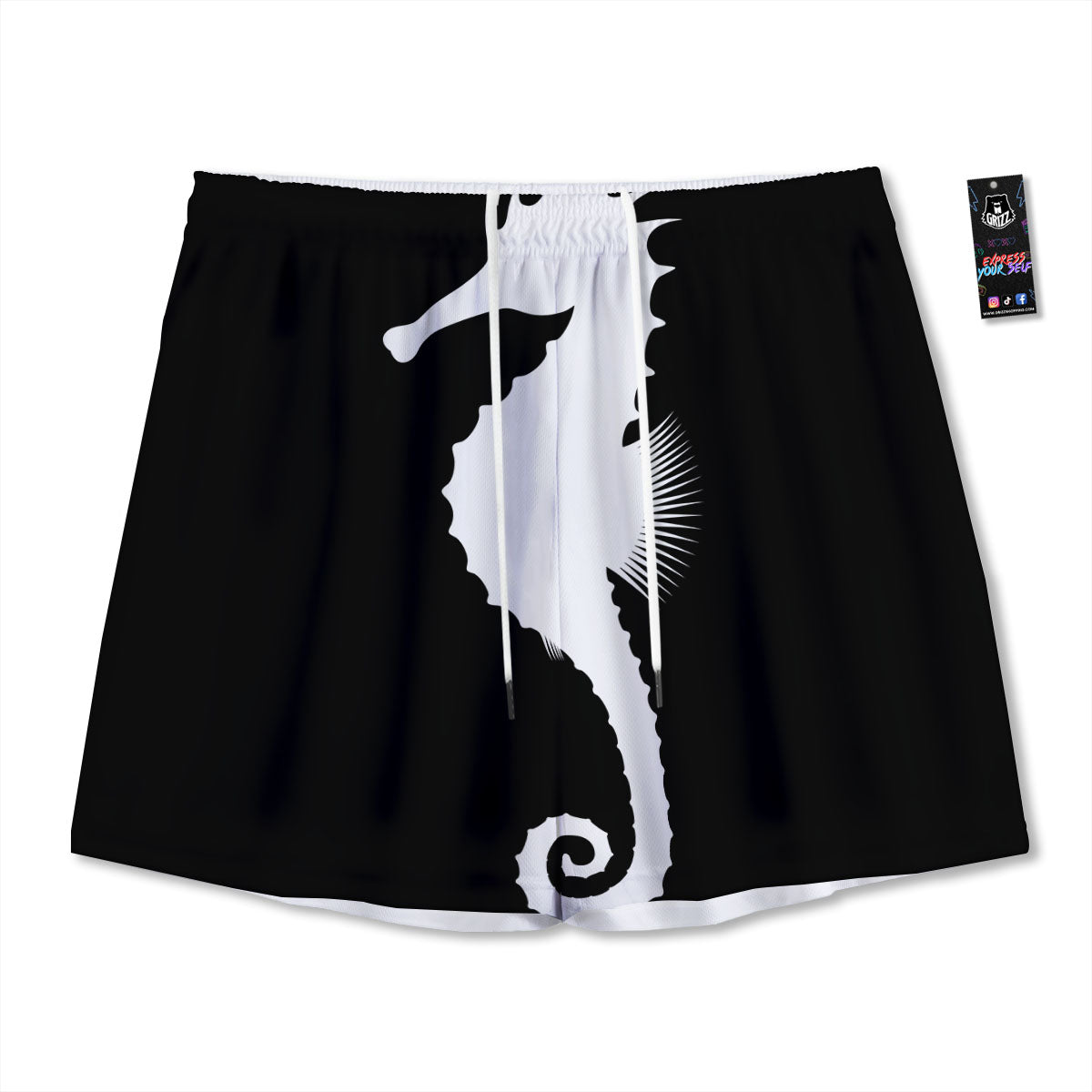 Santa Claus Cute Print Pattern Mesh Shorts