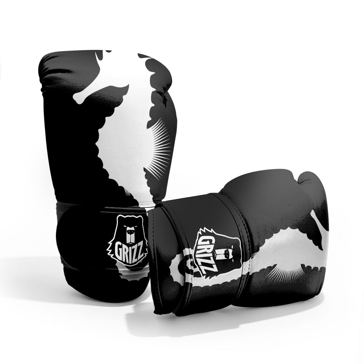 Seahorse White And Black Print Pro Boxing Glove