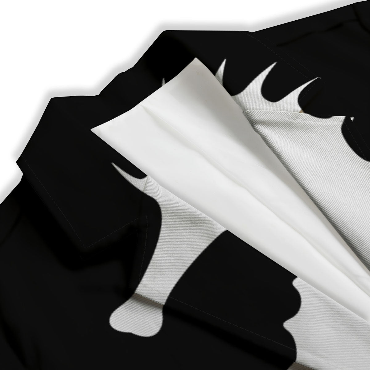 Seahorse White And Black Print Women's Blazer-grizzshop