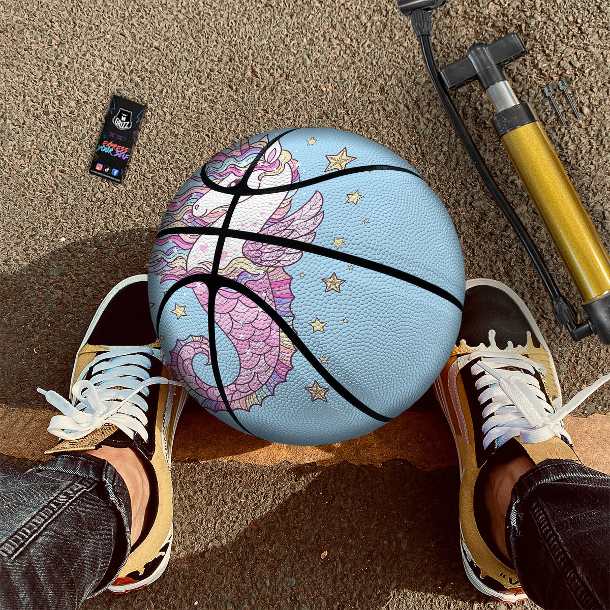 Seahorse Colorful Print Basketball