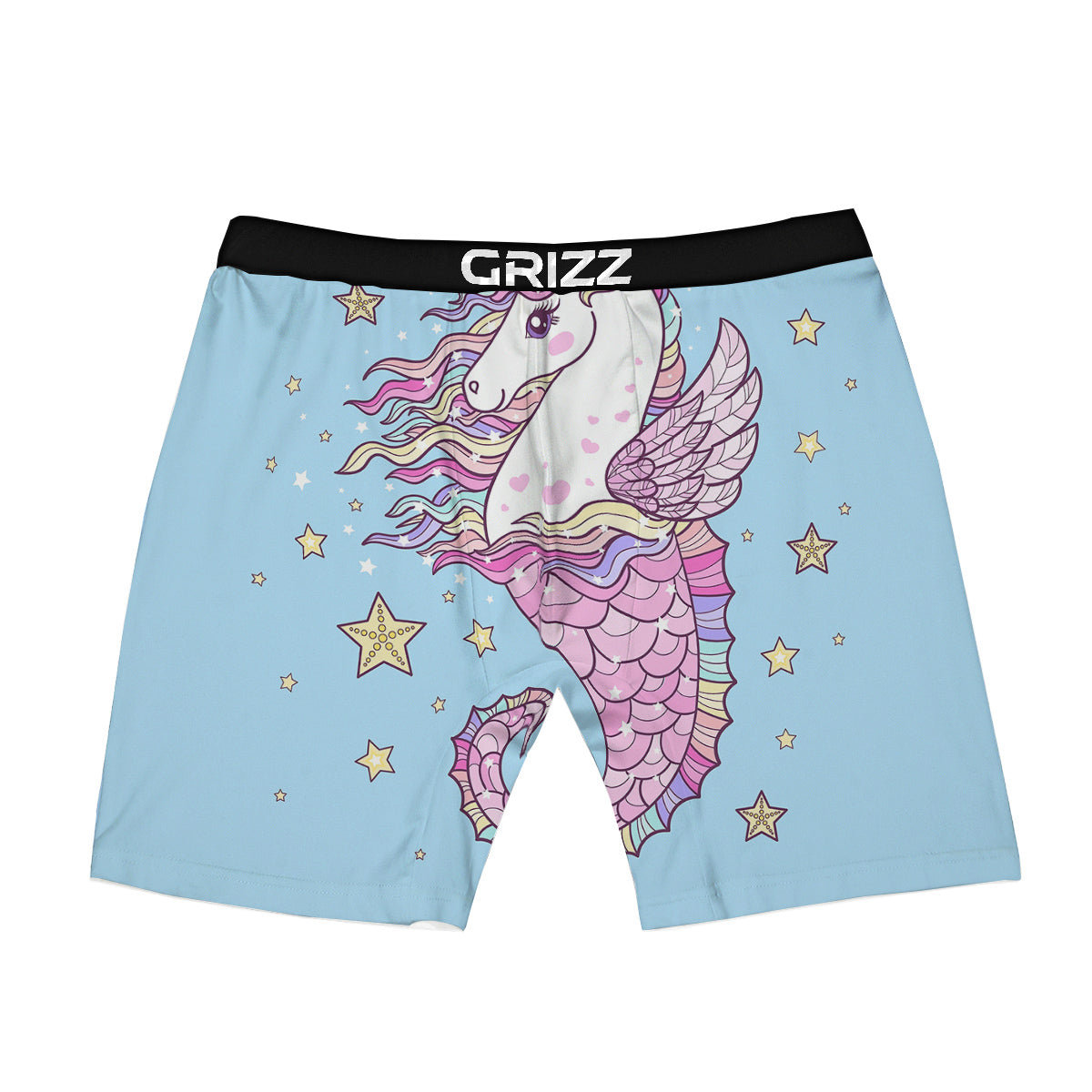 Seahorse Colorful Print Boxer Briefs