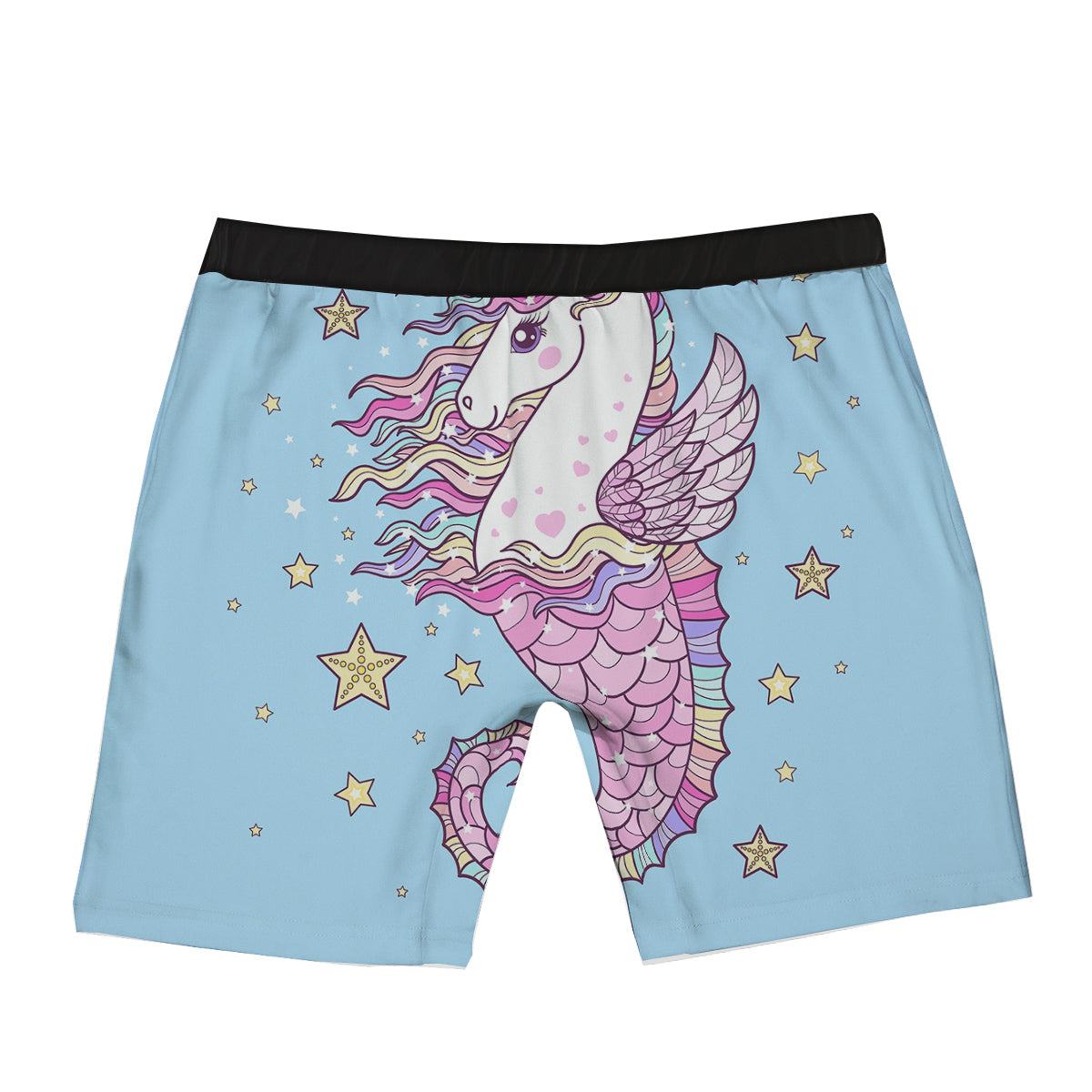 Seahorse Colorful Print Boxer Briefs