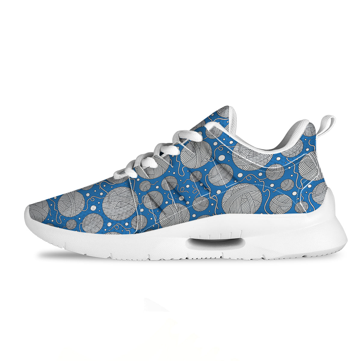 Seamless Yarn Balls Print Pattern Tennis Shoes-grizzshop