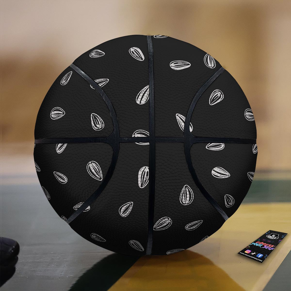 Seeds Sunflower Print Pattern Basketball