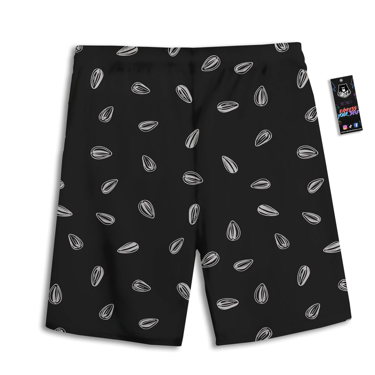 Seeds Sunflower Print Pattern Men's Athletic Shorts
