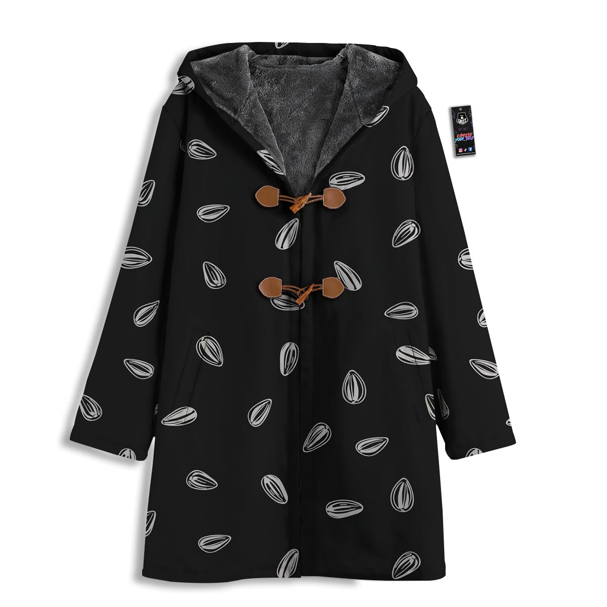 Seeds Sunflower Print Pattern Men's Windbreaker Jacket-grizzshop
