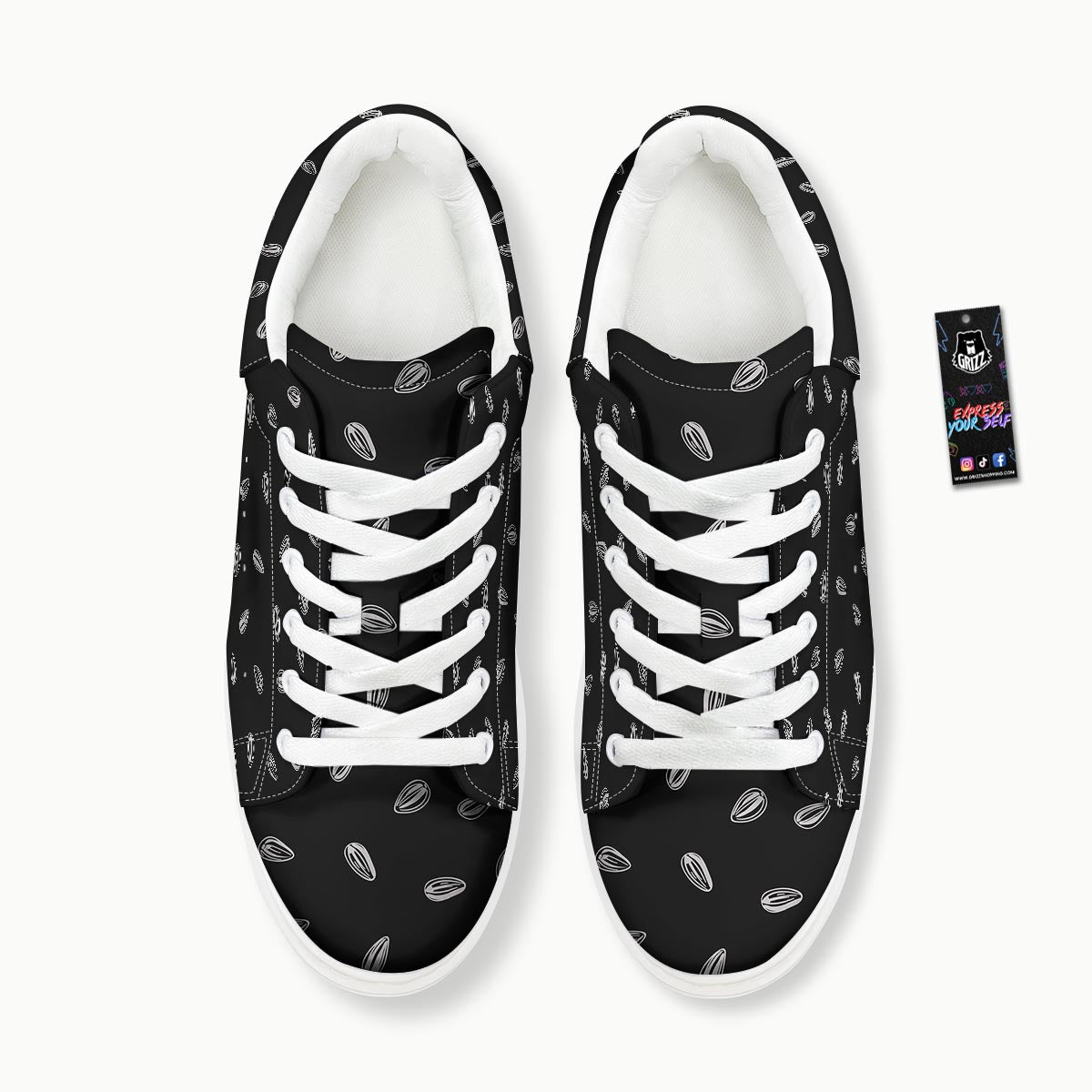 Seeds Sunflower Print Pattern Platform Shoes-grizzshop